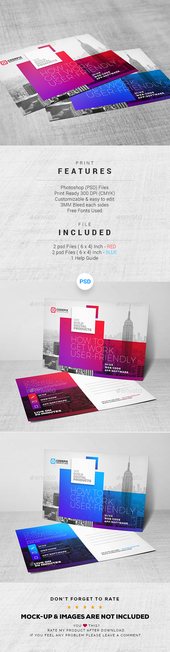 Postcard - Cards & Invites Print Templates