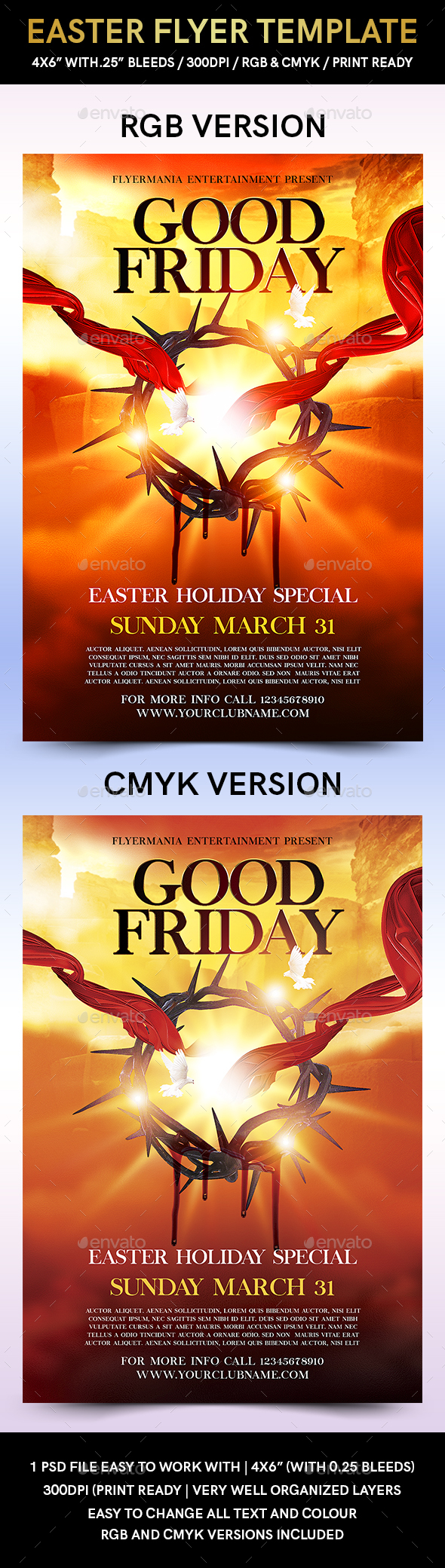 Easter Flyer Template - Flyers Print Templates