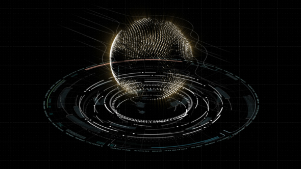 Hi Tech User Interface Head Up Display Energy Globe alt