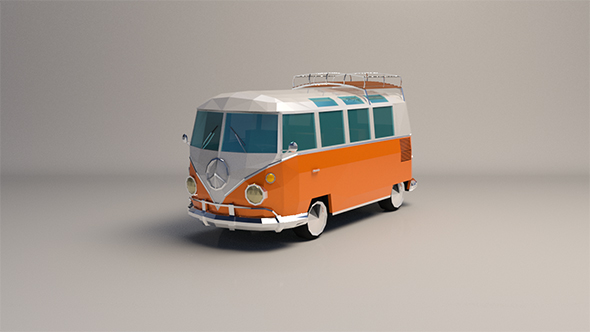 Low-Poly Cartoon VW - 3Docean 21532695