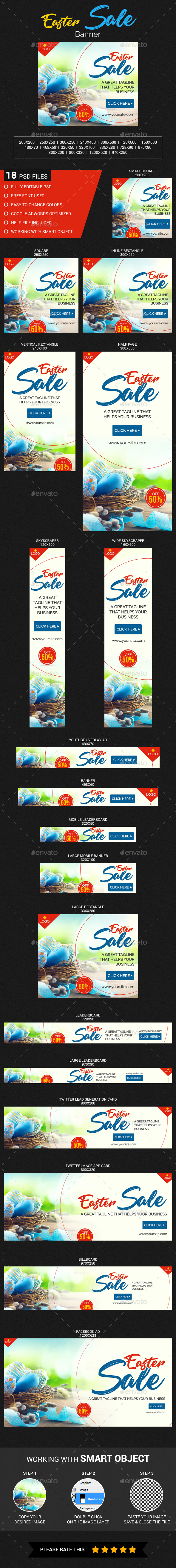 Easter Sale Banner - Banners & Ads Web Elements