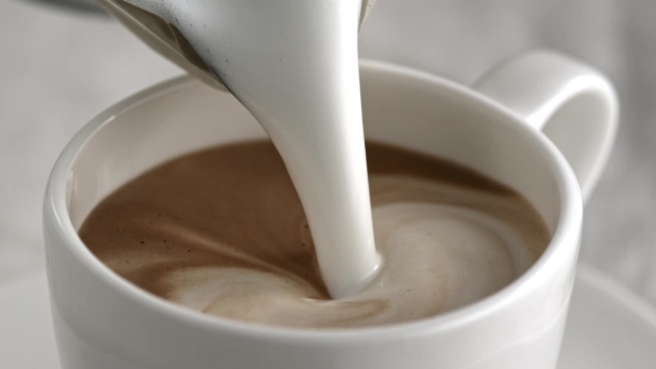 Pouring Coffee Latte Cappuccino