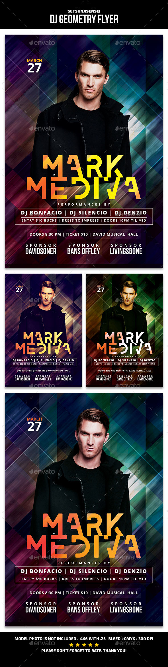 DJ Geometry Flyer - Clubs & Parties Events