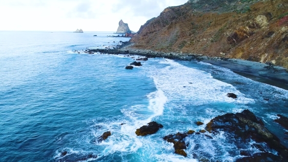 Flight Over Seashore at Tenerife