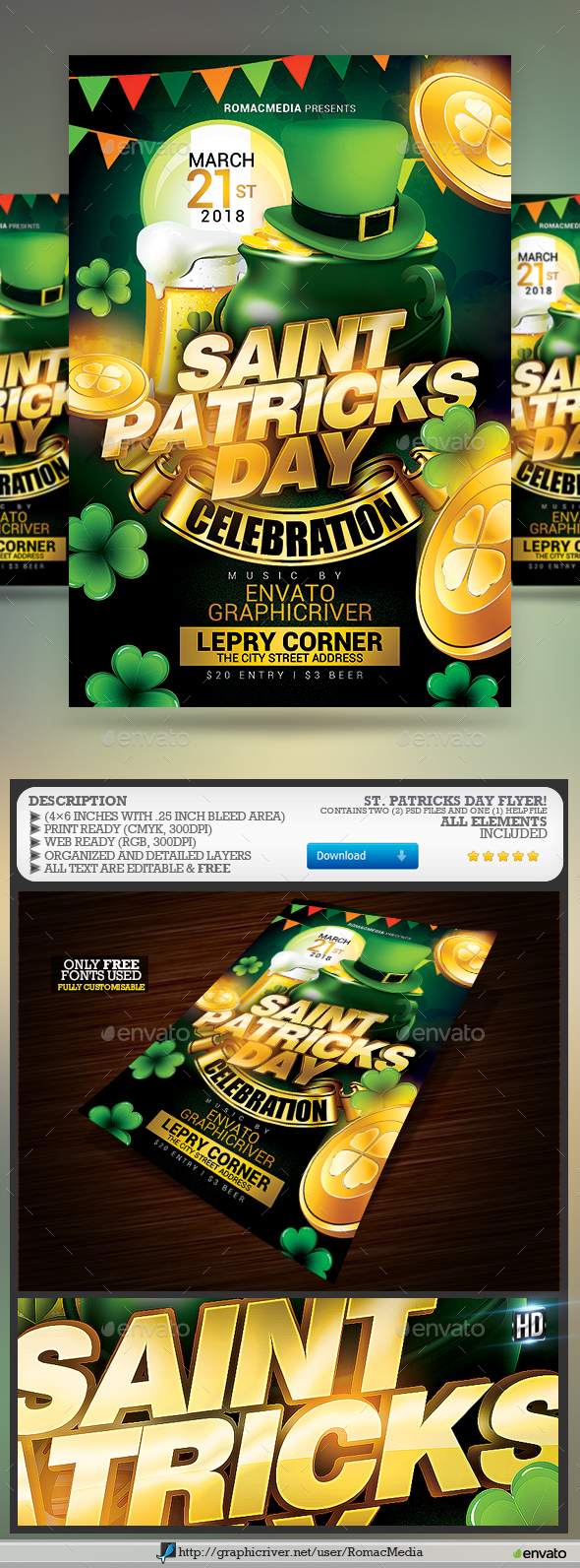 St. Patrick's Day Flyer - Events Flyers