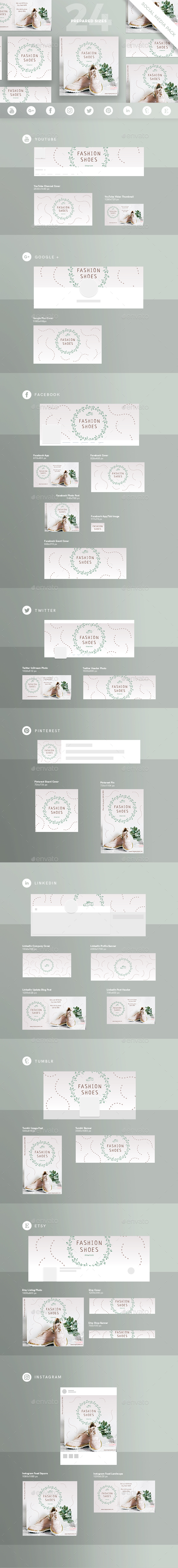 Fashion Shoes Social Media Pack - Miscellaneous Social Media