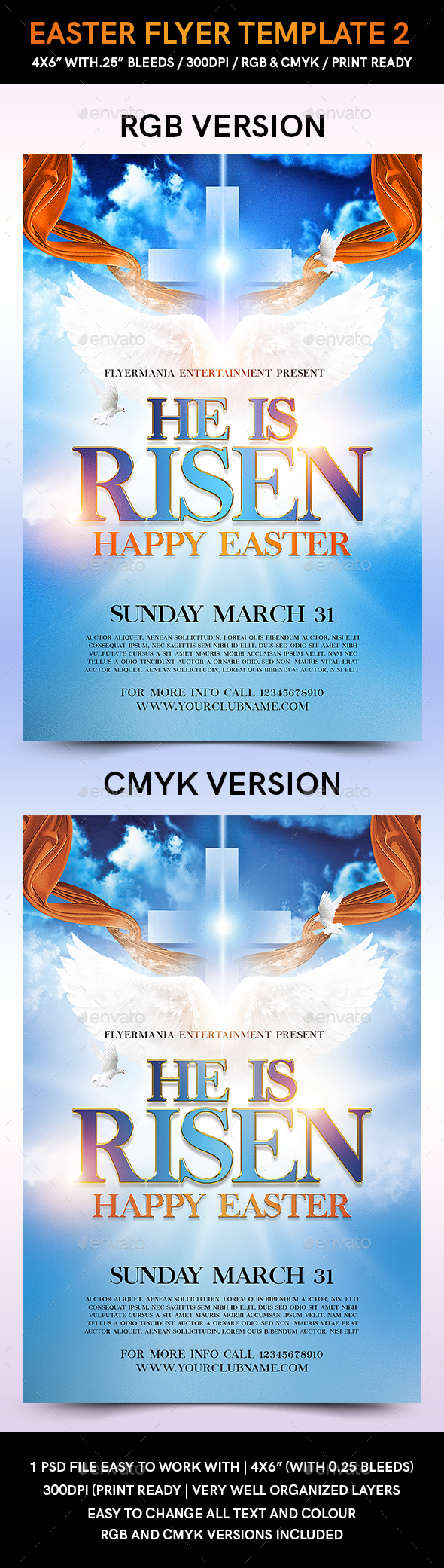Easter Flyer Template 2 - Flyers Print Templates