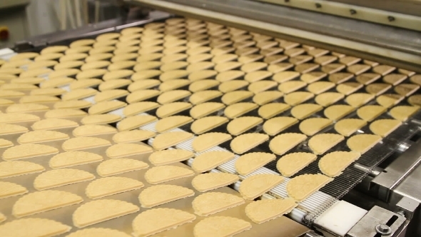 Forming Dough for Biscuits at the Factory, Stock Footage | VideoHive