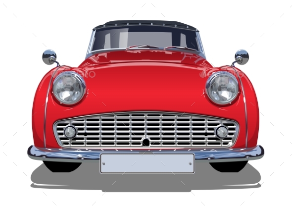 Vector Retro Car - Man-made Objects Objects