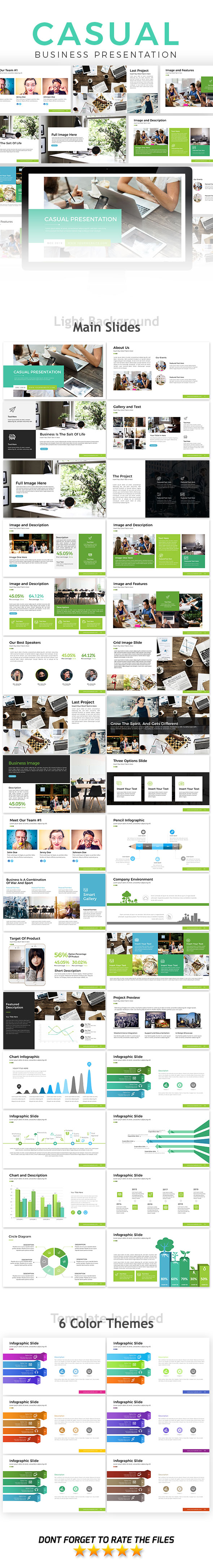 Casual Business Presentation Template - Business PowerPoint Templates