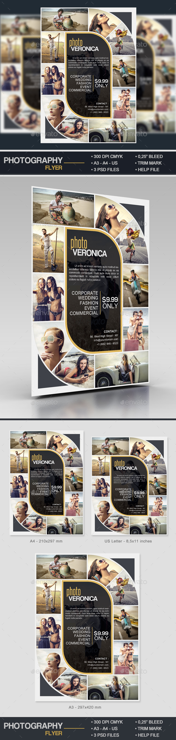 Photography Flyer A3 A4 US - Flyers Print Templates