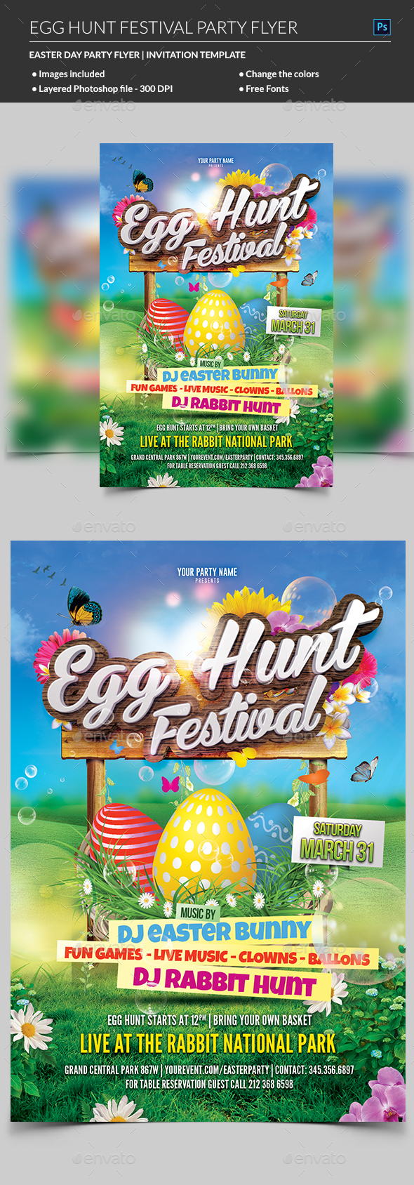 Easter Egg Hunt Flyer - Holidays Events