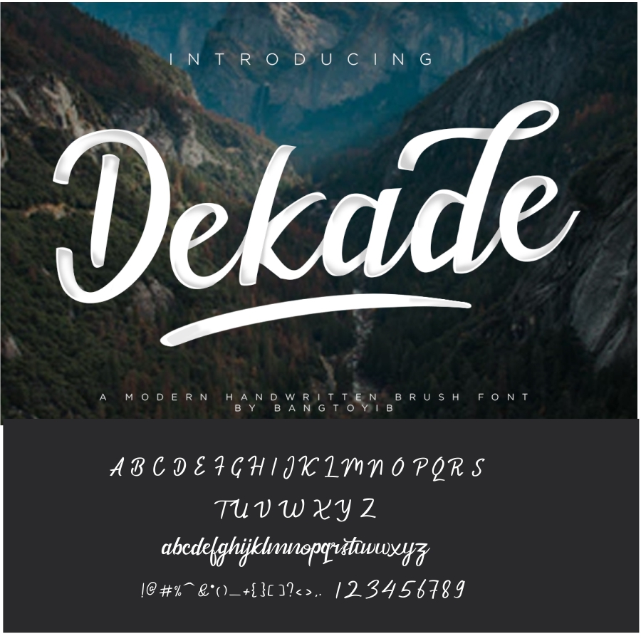 Dekade Brush Font in Script Fonts - product preview 1