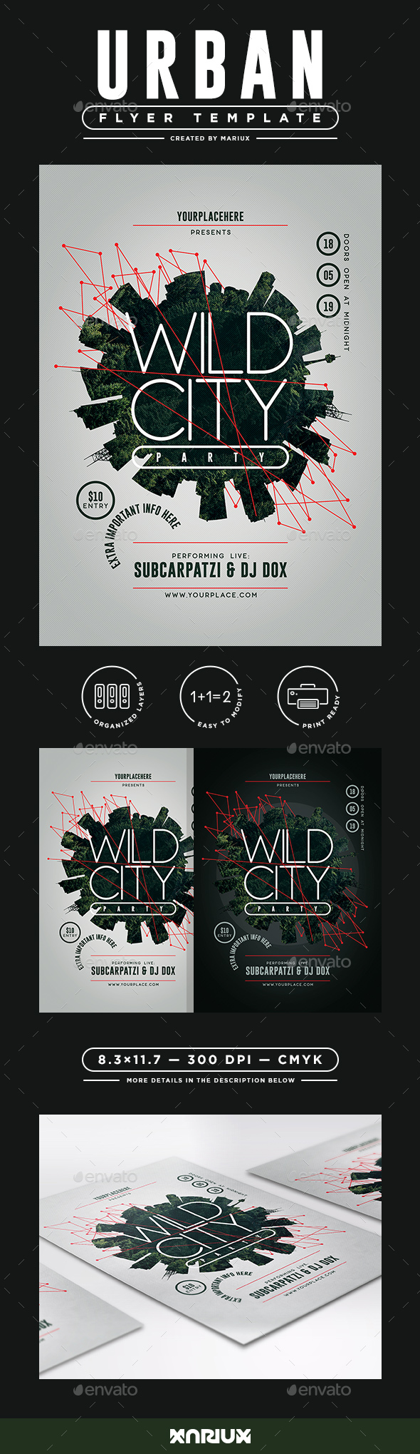 Wild City Flyer/Poster - Clubs & Parties Events