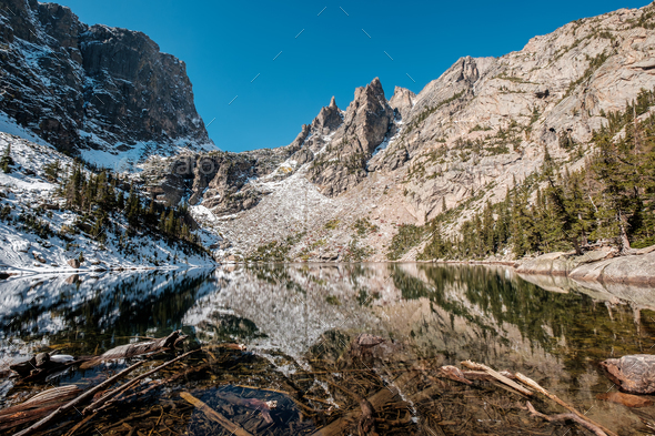 Emerald Lake, Rocky Mountains, Colorado, USA. - Stock Photo - Images