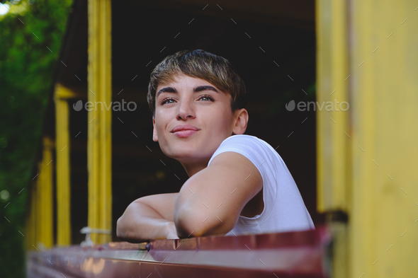 Young smiling woman portrait - Stock Photo - Images