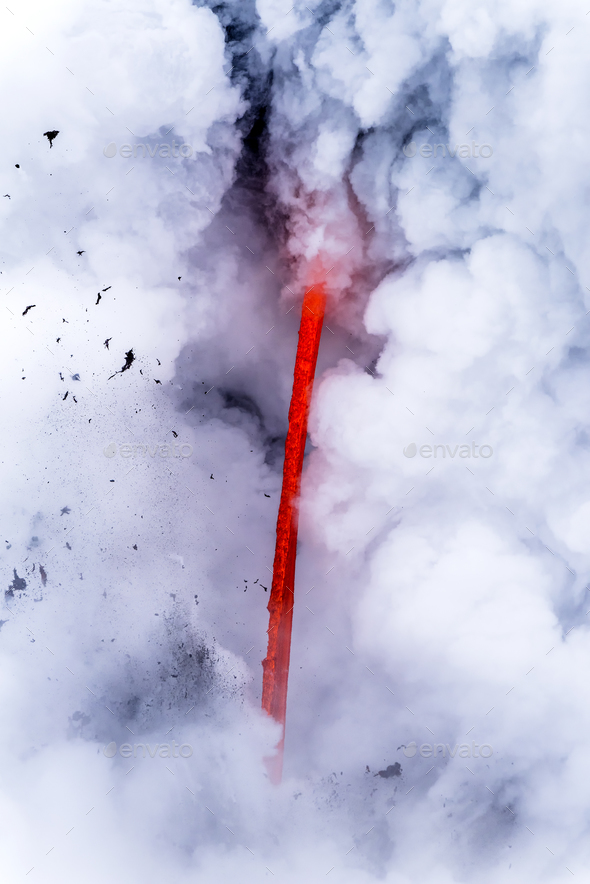 Lava flow in Hawaii - Stock Photo - Images