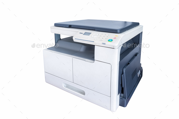 office multifunction printer isolated