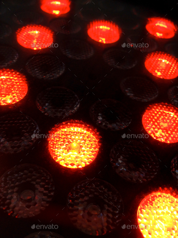 Close up of a LED light lamp