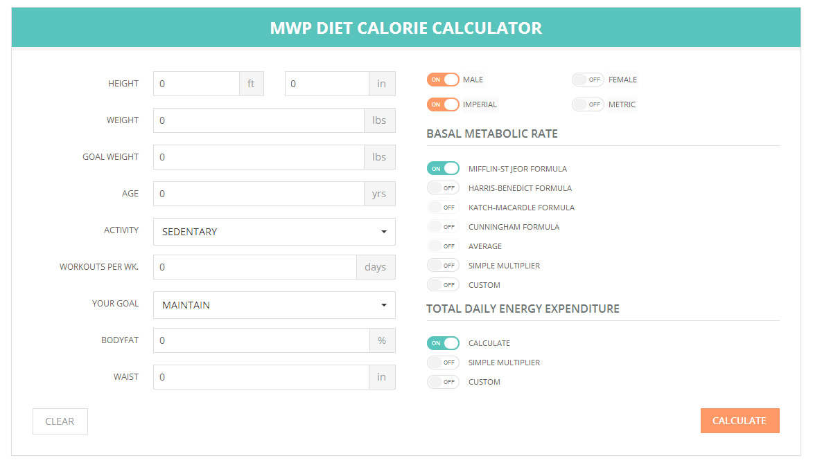 Mwp Wordpress Diet Calorie Calculator By Zuk22 Codecanyon