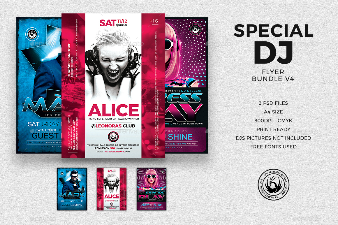 Special Dj FLyer Bundle V4, Print Templates | GraphicRiver