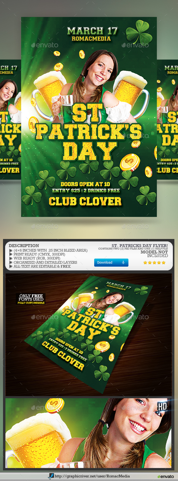 St. Patrick's Day Flyer - Clubs & Parties Events