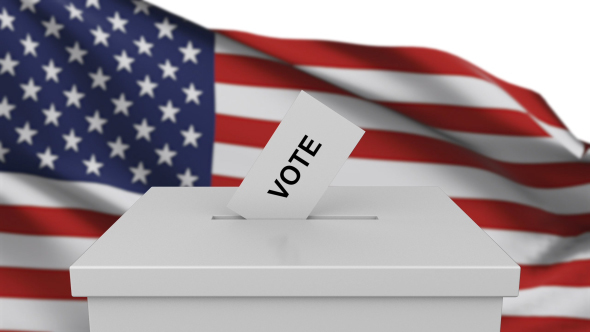 Ballot Box with United States Flag, Motion Graphics | VideoHive