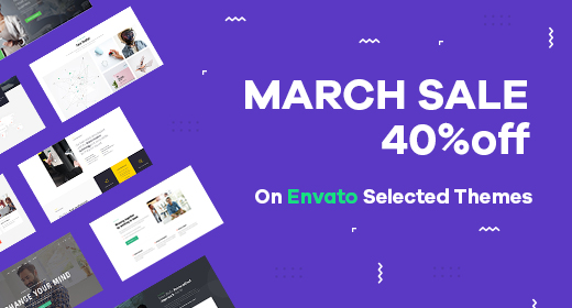 8-15th Envato 40% OFF March Sale