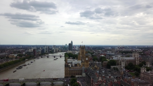 Panorama of Central London, UK.