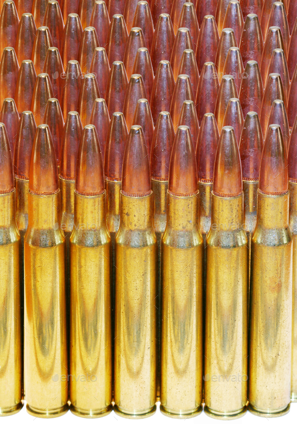 30-06 bullets background on white Stock Photo by njnightsky | PhotoDune