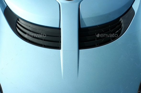 Download Blue sports car hood with scoop Stock Photo by njnightsky ...