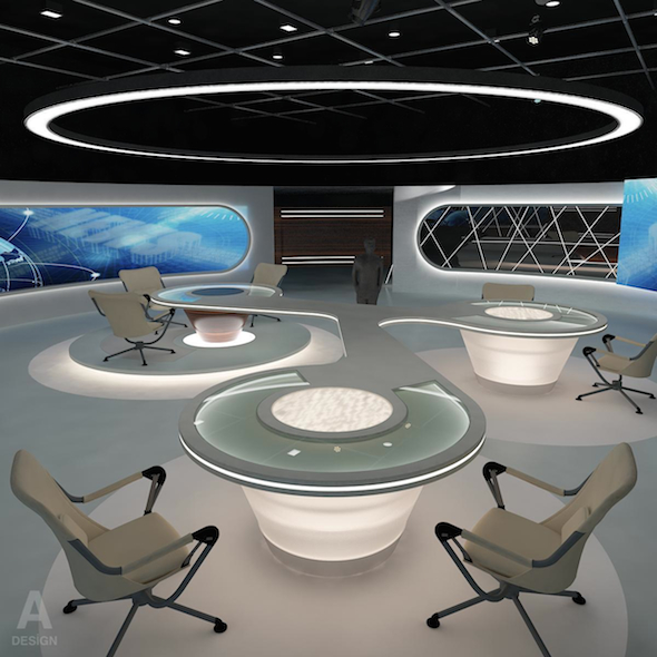 Virtual TV Studio News Set 28 - 3DOcean Item for Sale