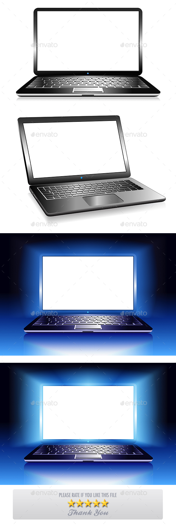 Four Laptop Computers - Computers Technology
