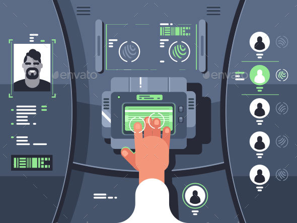 Removing Fingerprints and Identifying Person - Miscellaneous Vectors