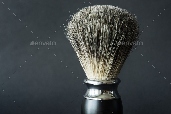 Closeup of shaving brush - Stock Photo - Images