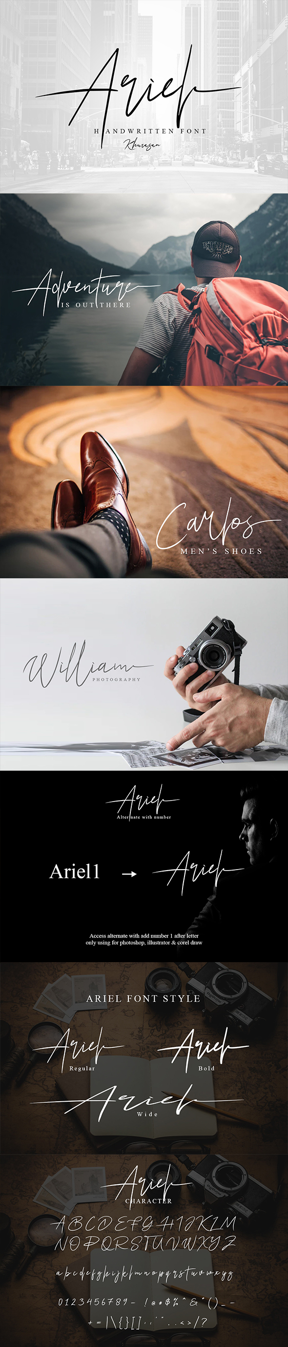 Ariel Signature - Script Fonts