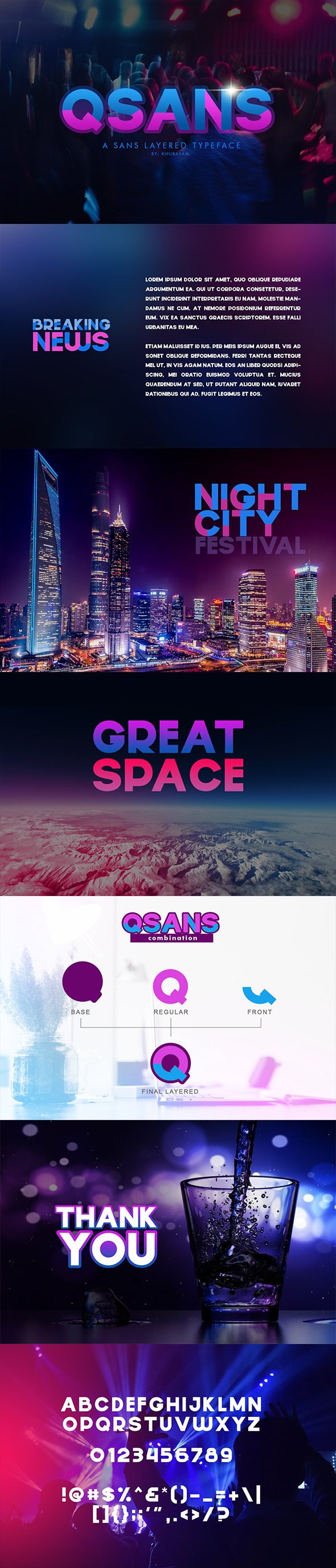 Qsans Layered Font - Sans-Serif Fonts