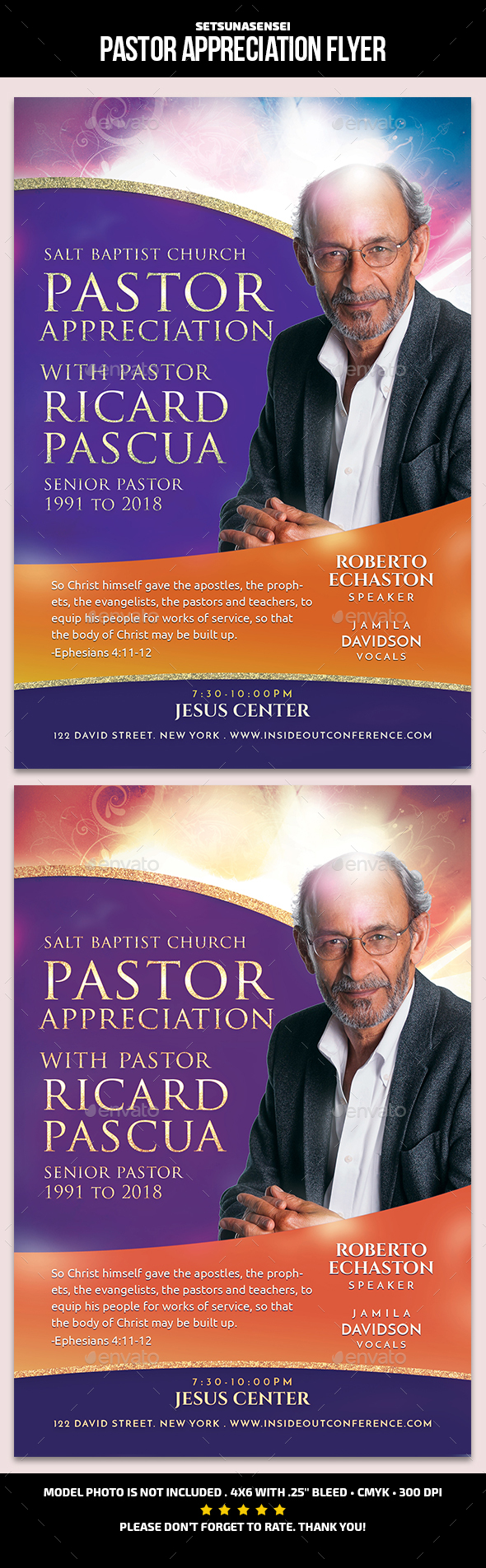 Pastor Appreciation Flyer - Church Flyers