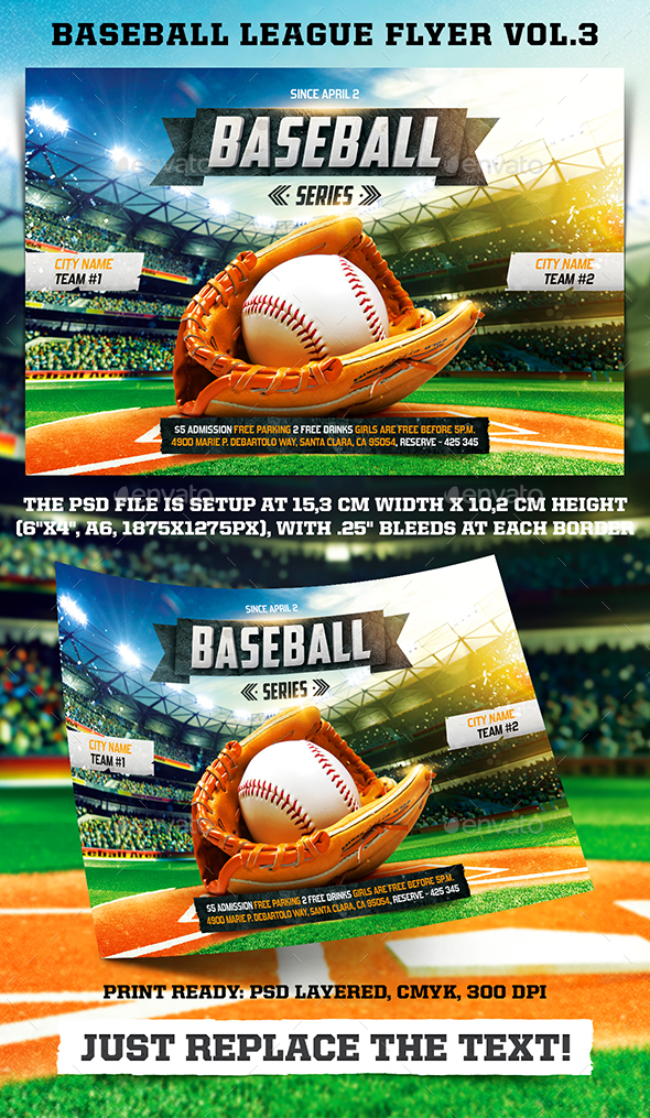 Baseball League Series Flyer vol.3 - Sports Events