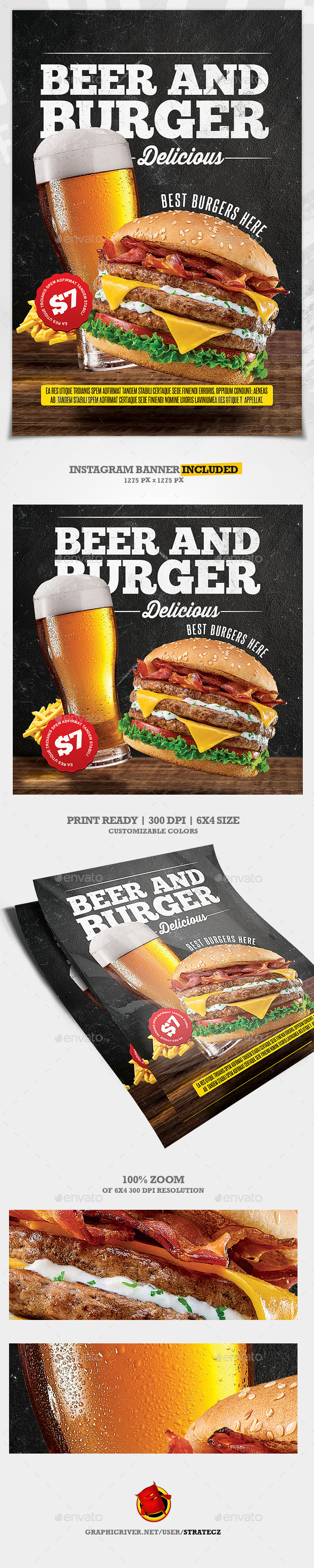 Burger Food Flyer / Burger House - Print Templates