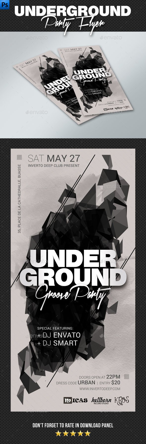 DL Underground Groove Flyer - Clubs & Parties Events