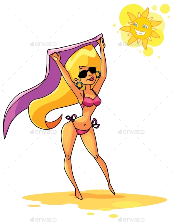 Beach Girl Standing - Seasons Nature