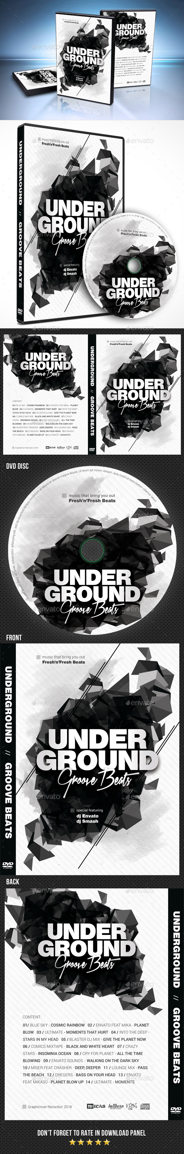 Underground Groove DVD Cover - CD & DVD Artwork Print Templates