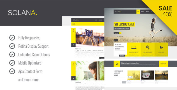 Excellent Solana - Responsive HTML5 Template