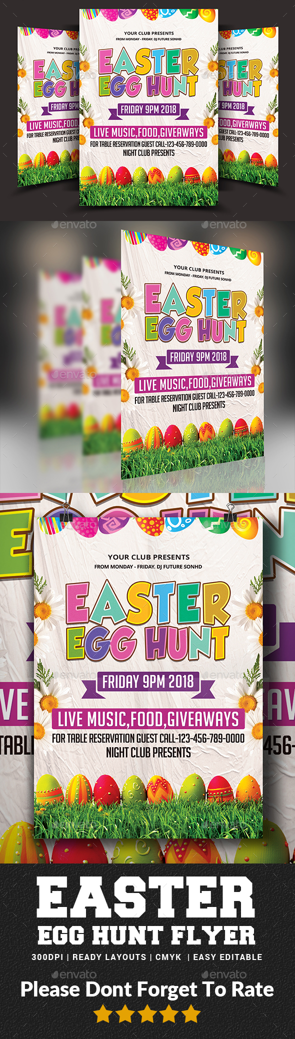 Easter Egg Hunt Flyer - Events Flyers