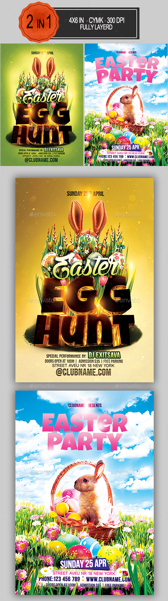 Easter Flyer Bundle - Holidays Events