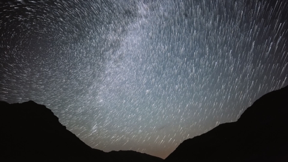 Star Trails  of the Milky Way Galaxy alt