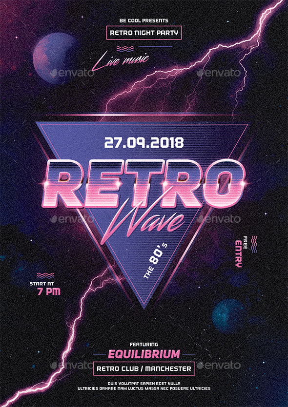 Retro Flyer/Poster - Clubs & Parties Events