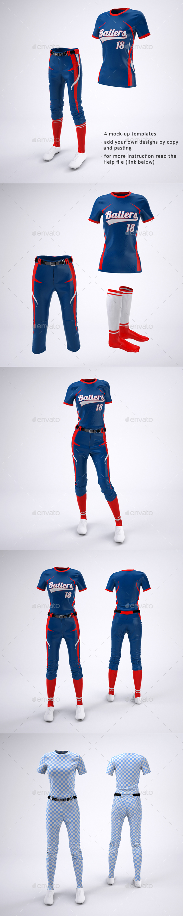 Baseball Team Uniform Mock-up, Graphic Templates - Envato Elements
