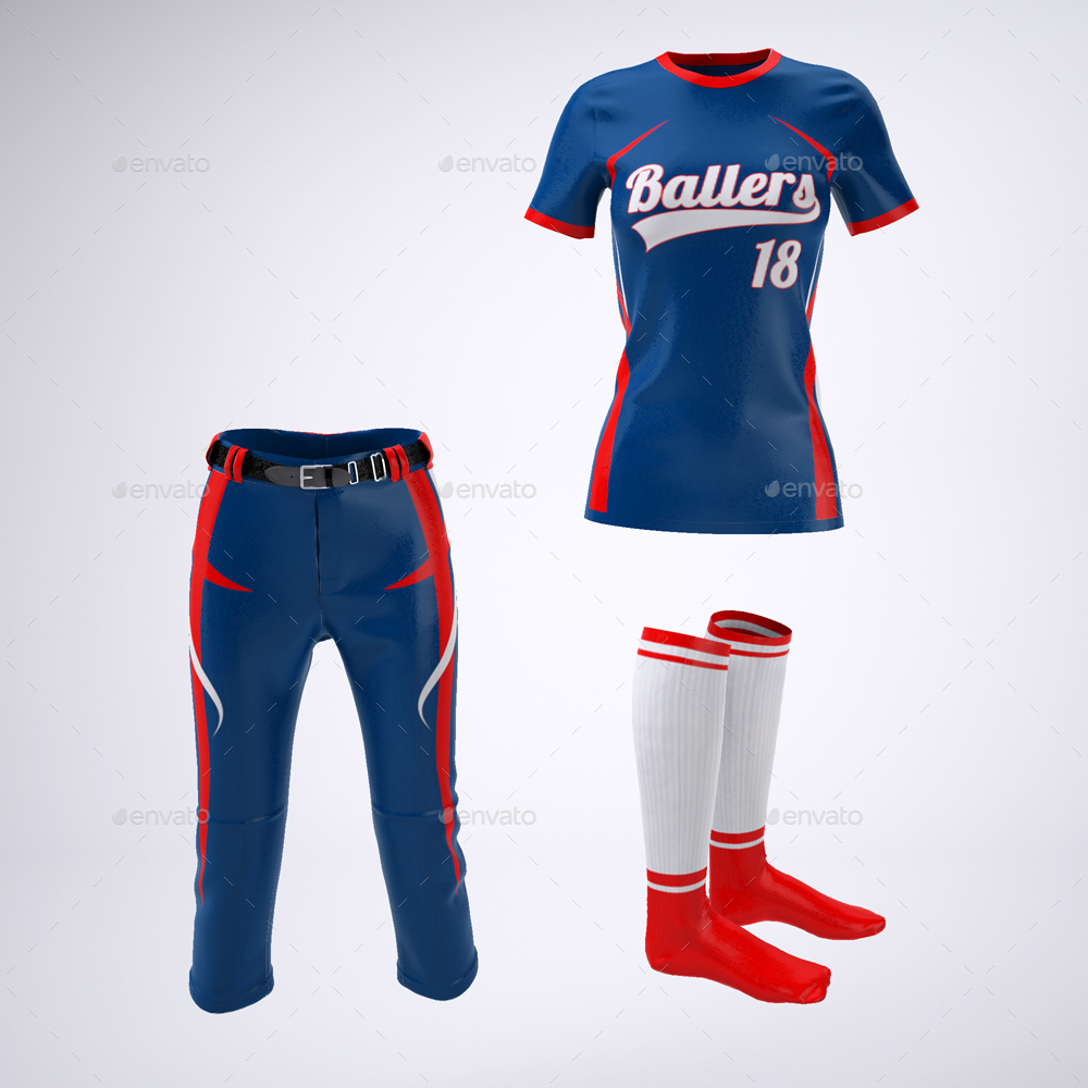 Softball Jerseys and Uniform Mock-Up 